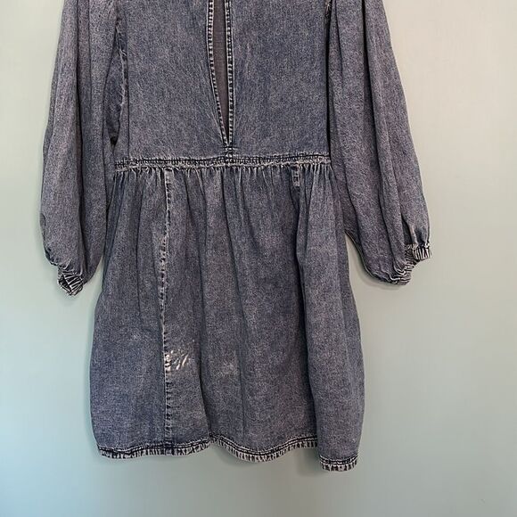 Free People Get Obsessed Cotton Denim Mini Dress - Picture 10 of 11